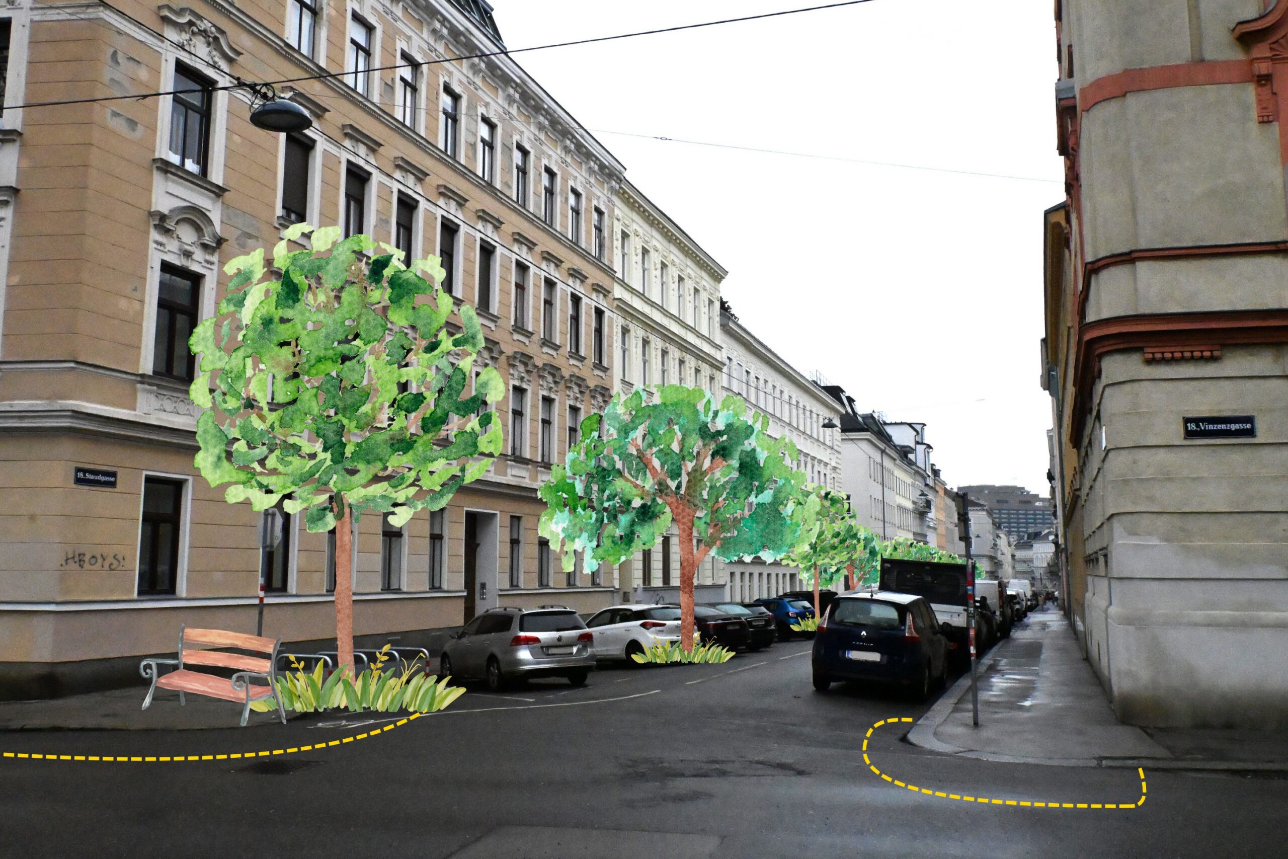 Mehr Grün und mehr Sicherheit in der Staudgasse